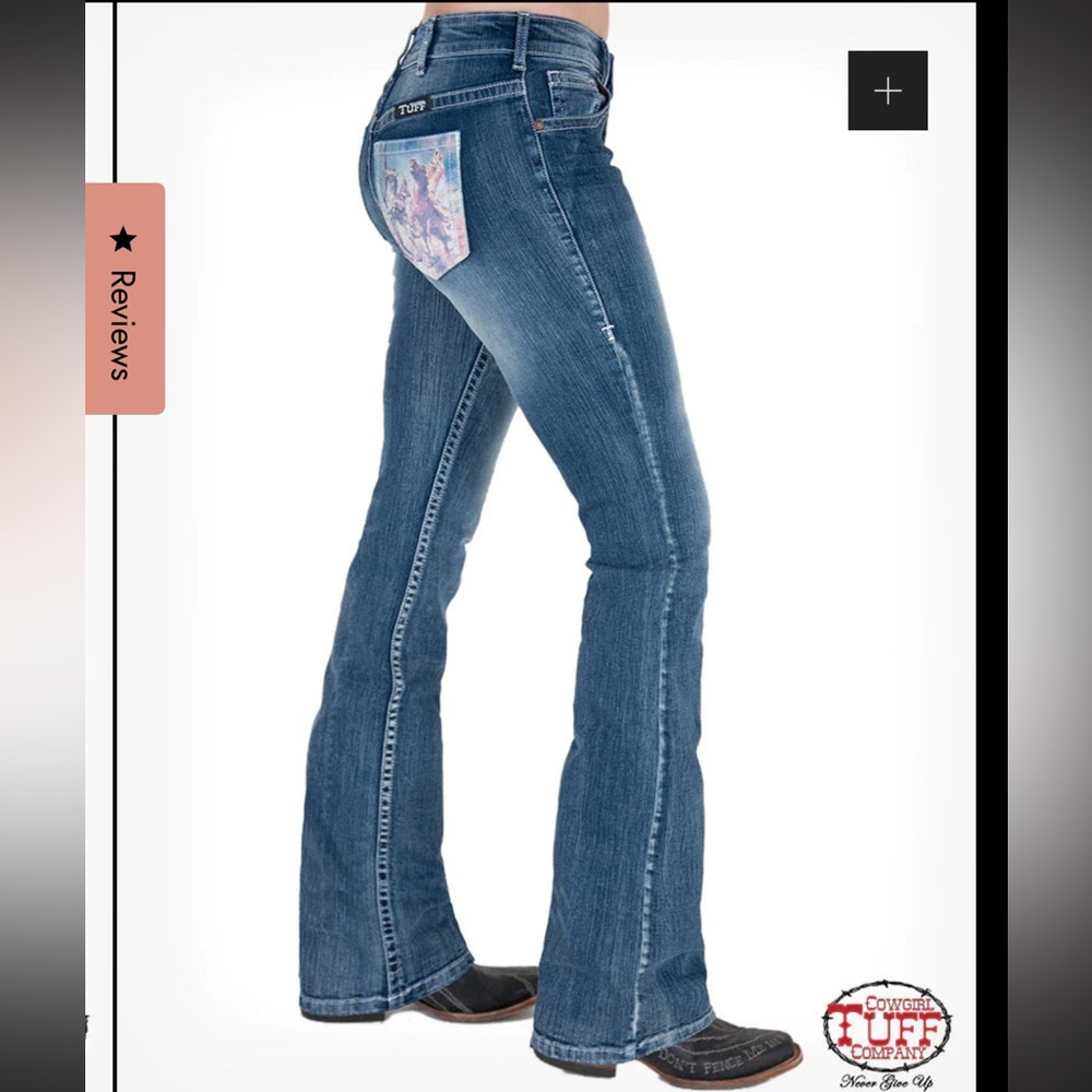 Cowgirl Tuff Blue Skinny Jeans for Women 31X37